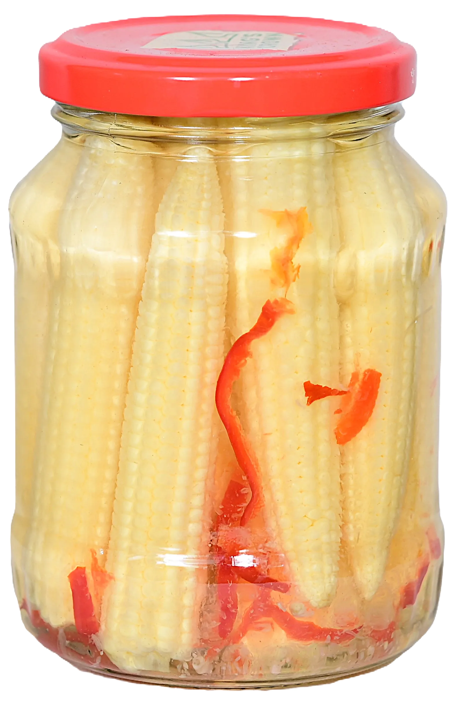 Baby Corn With Chilli pickle jar