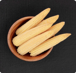 Baby corn in bowl image