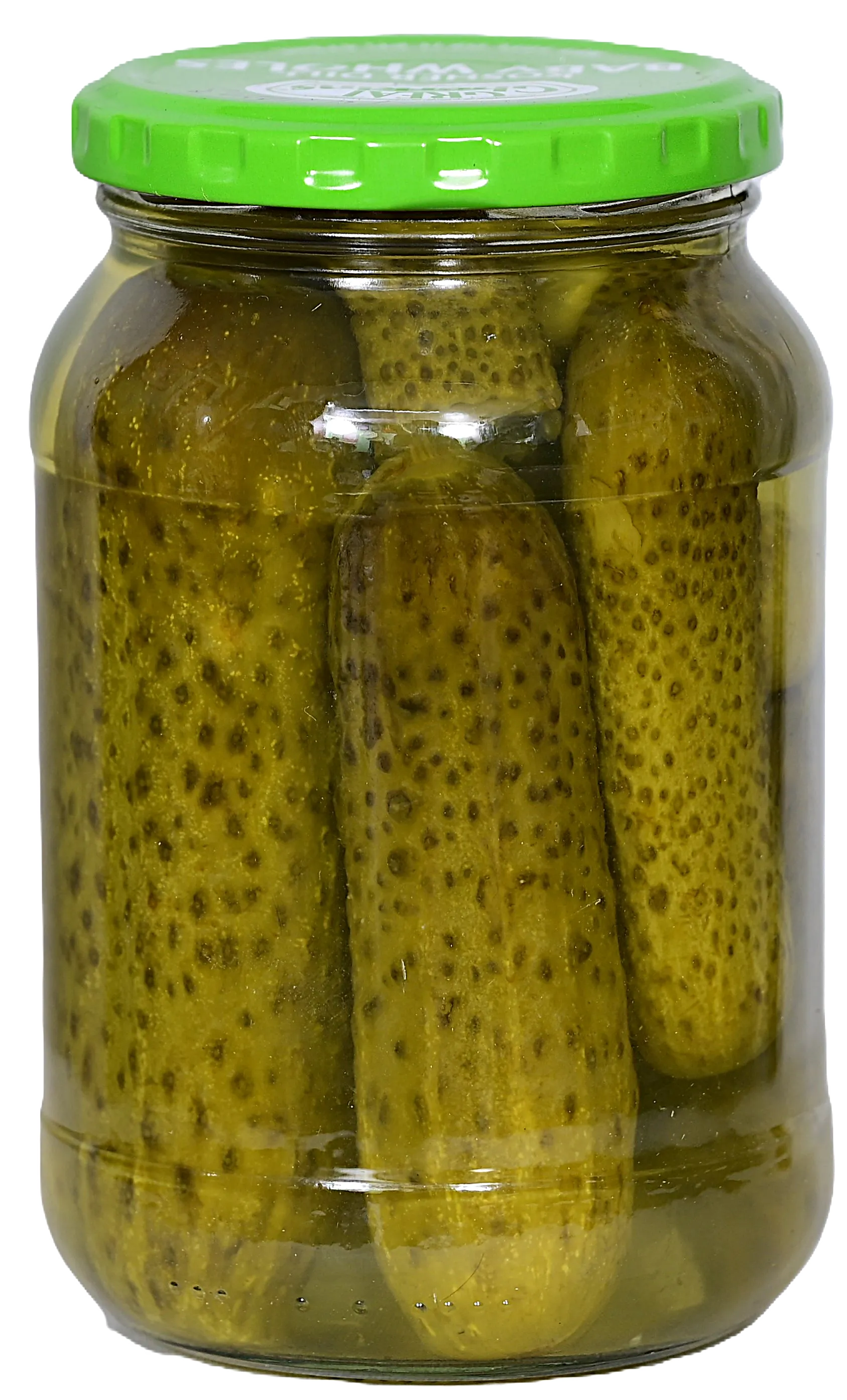 Kosher baby dill pickle jar