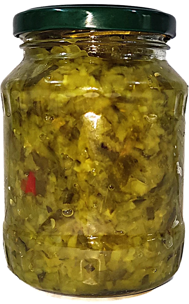 Sweet relish pickle jar